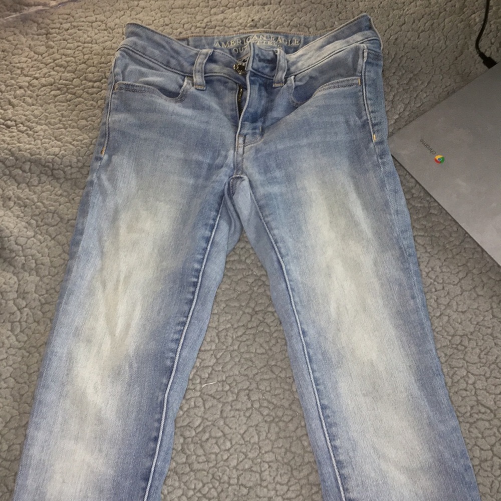Jeans, size 00, light wash, low rise